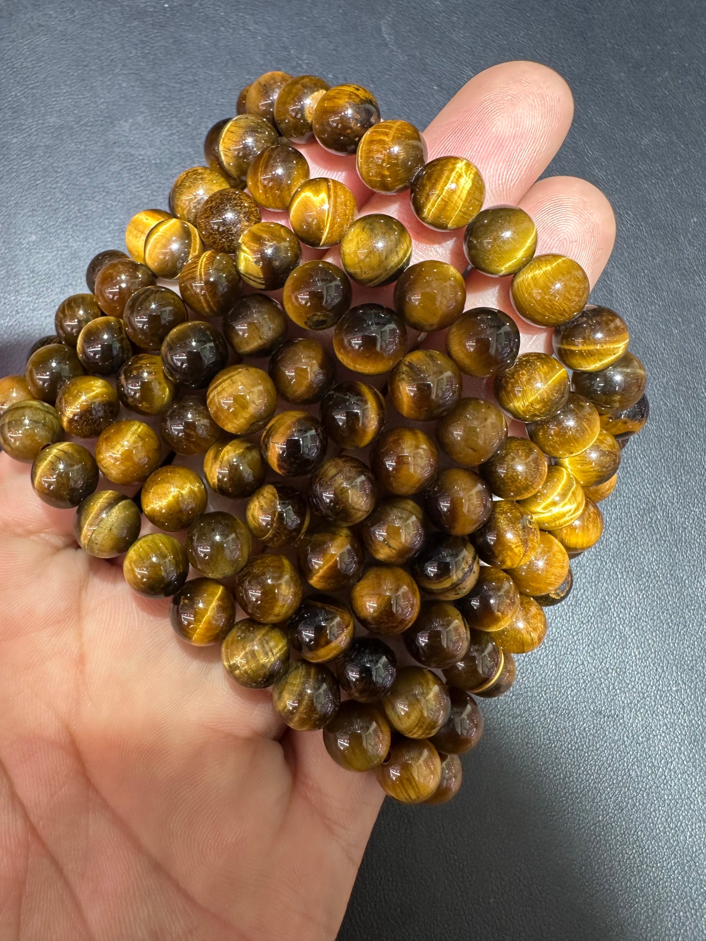 Yellow tiger eye bracelets 8mm