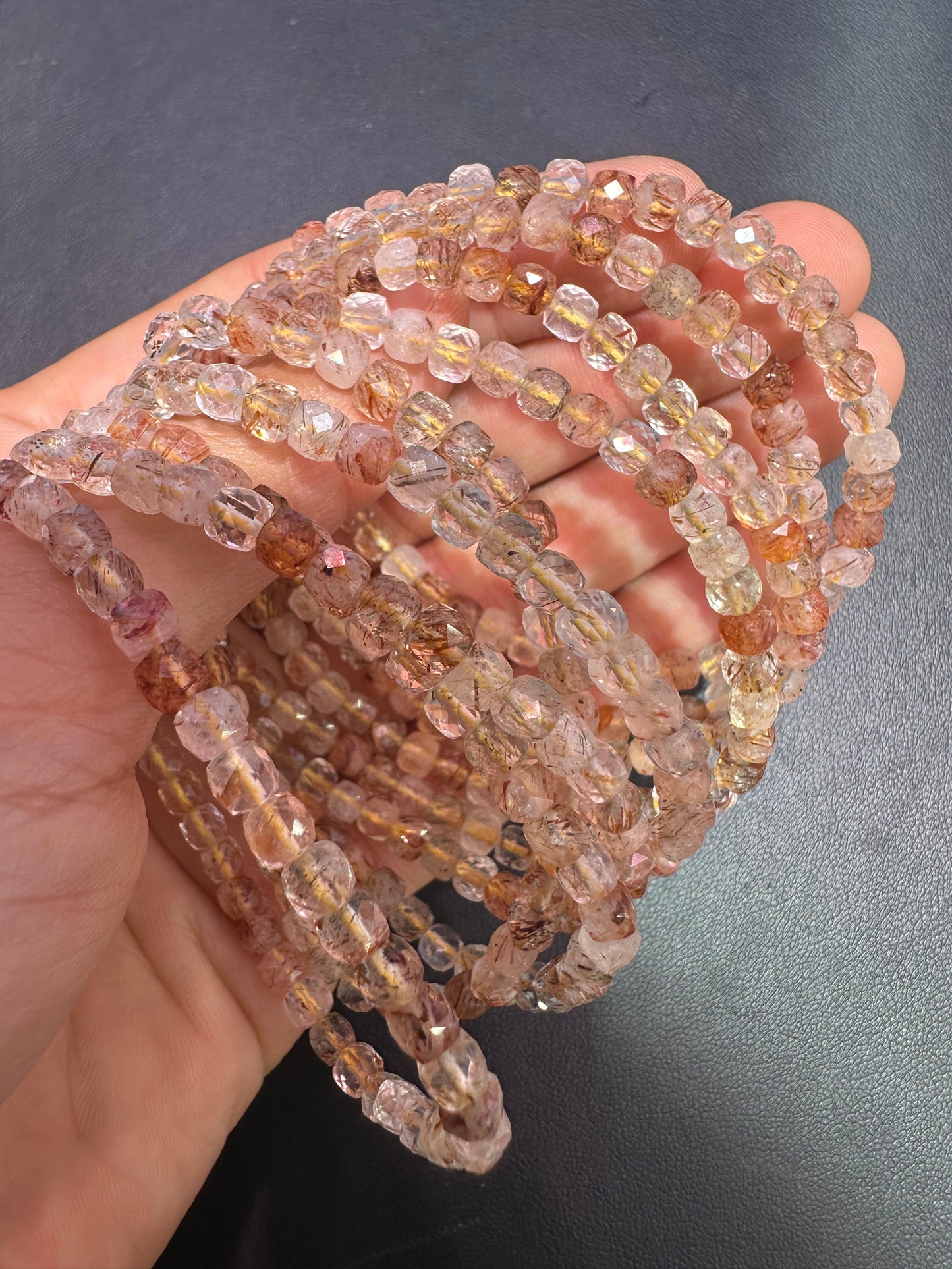 Black golden super 7 bracelets 4.5mm