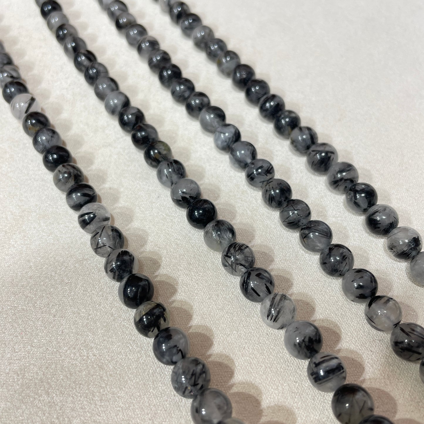black rutile strands whlesale 7.5mm