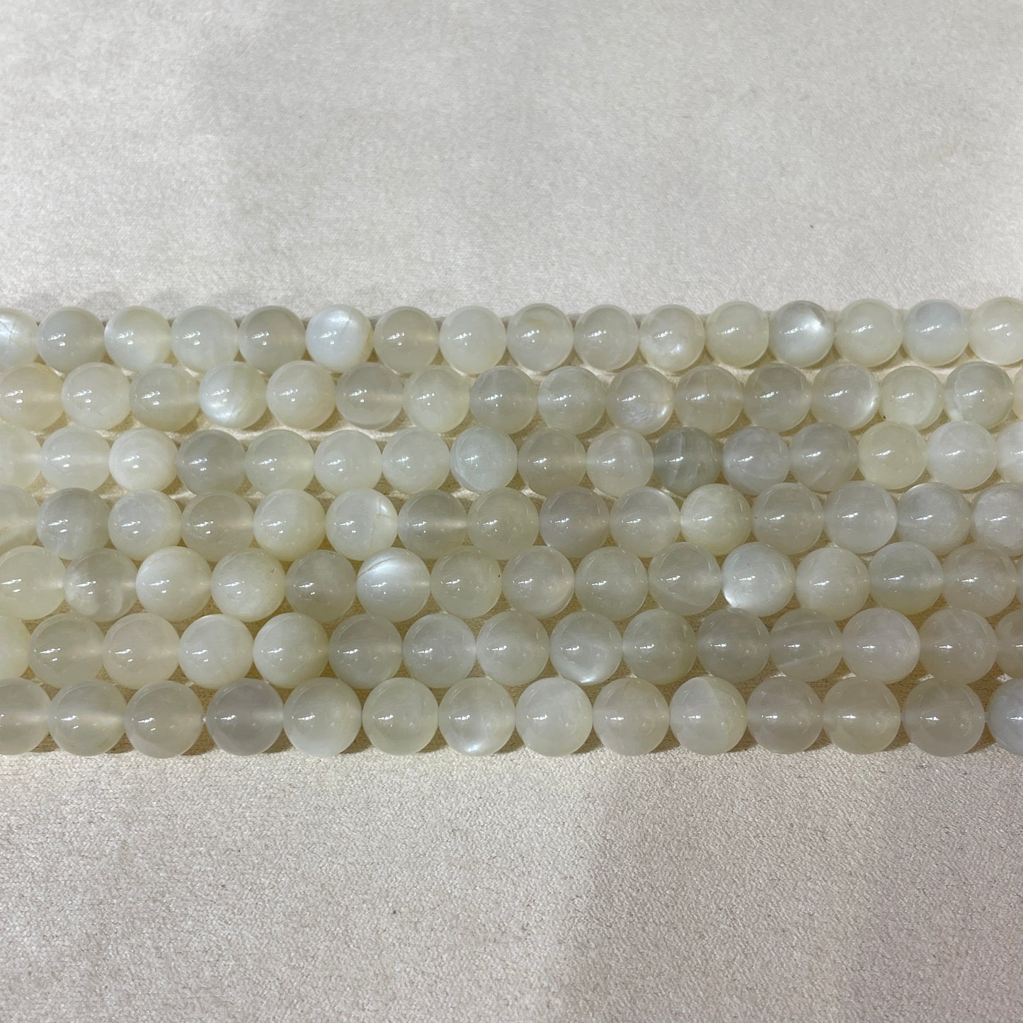 white moonstone strands 8mm