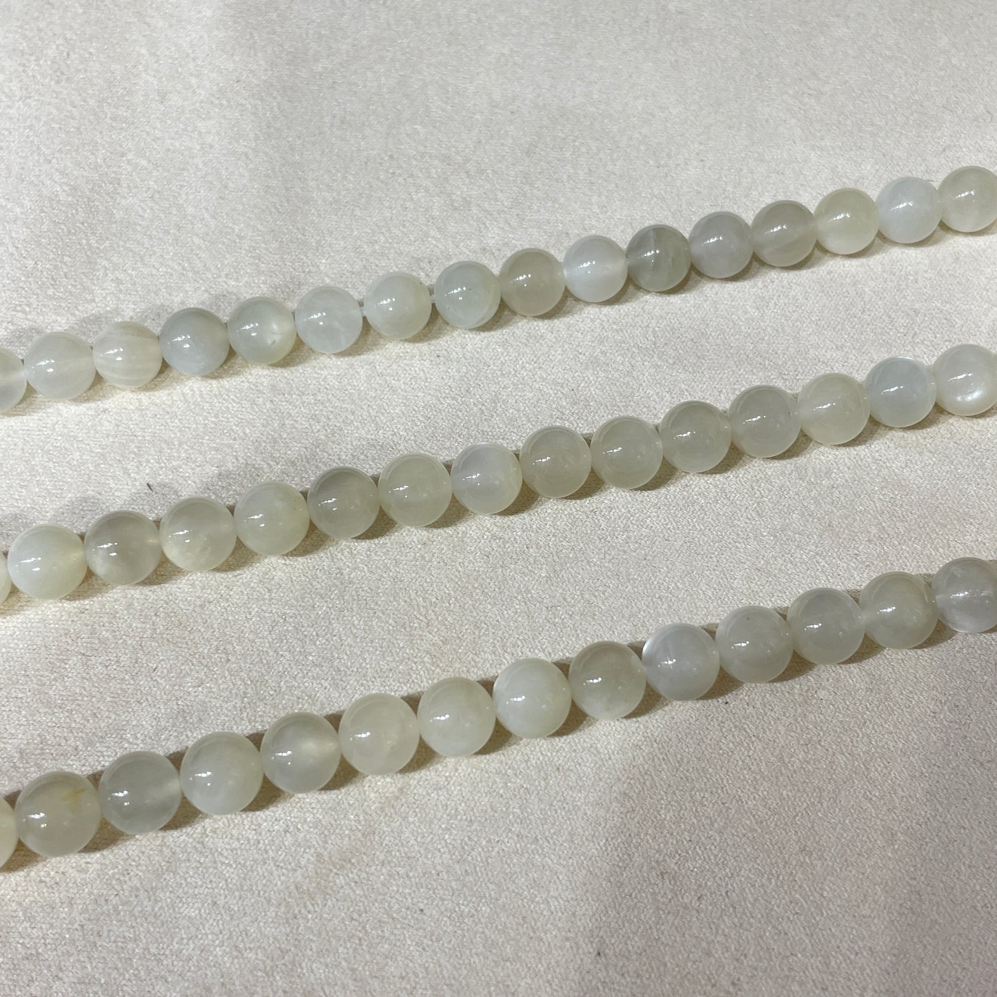 white moonstone strands 8mm