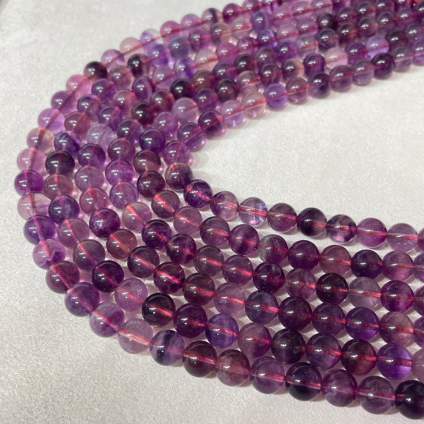 purple flourite strands 8mm