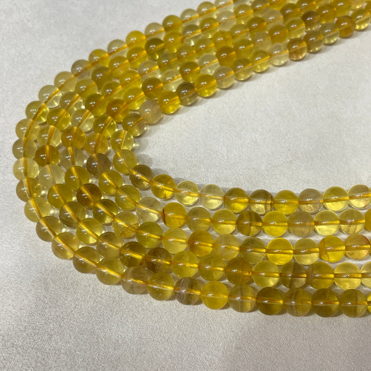 yellow flourite strands 8mm