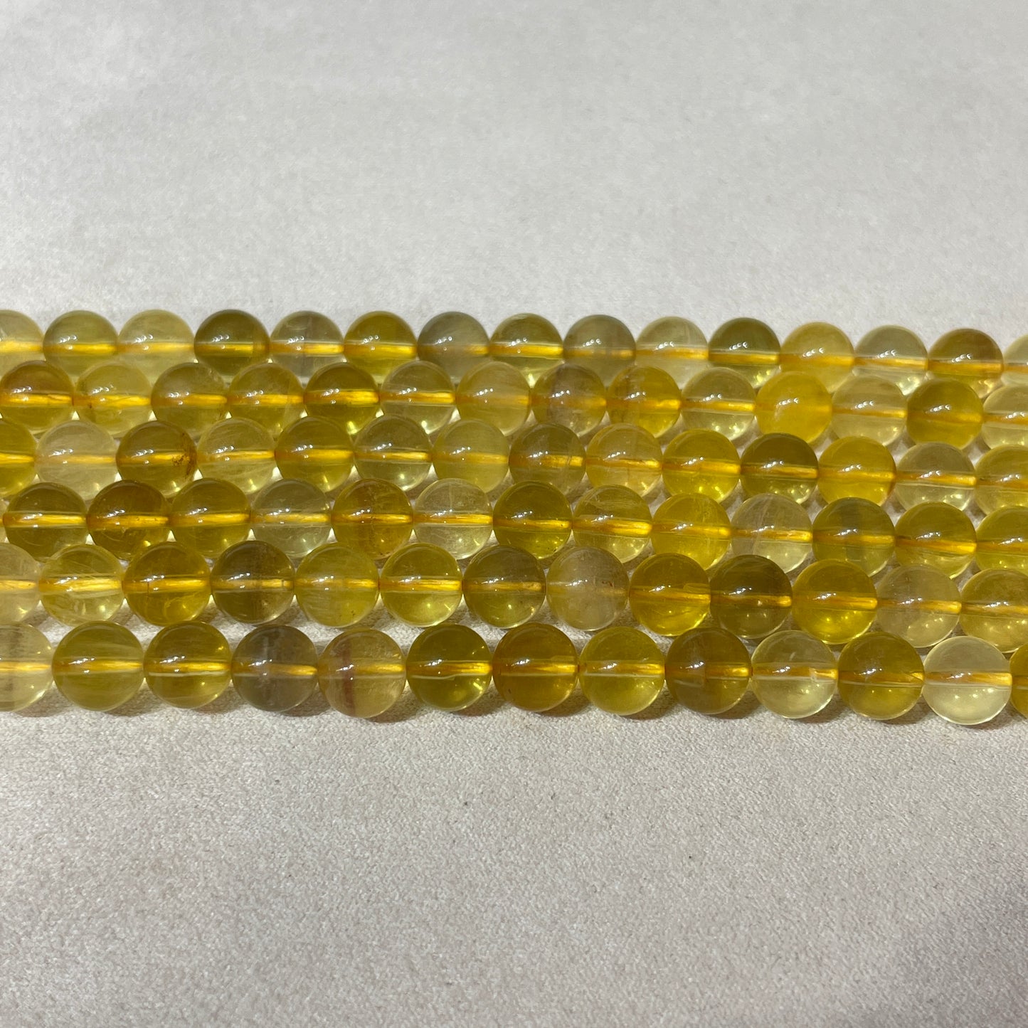 yellow flourite strands 8mm