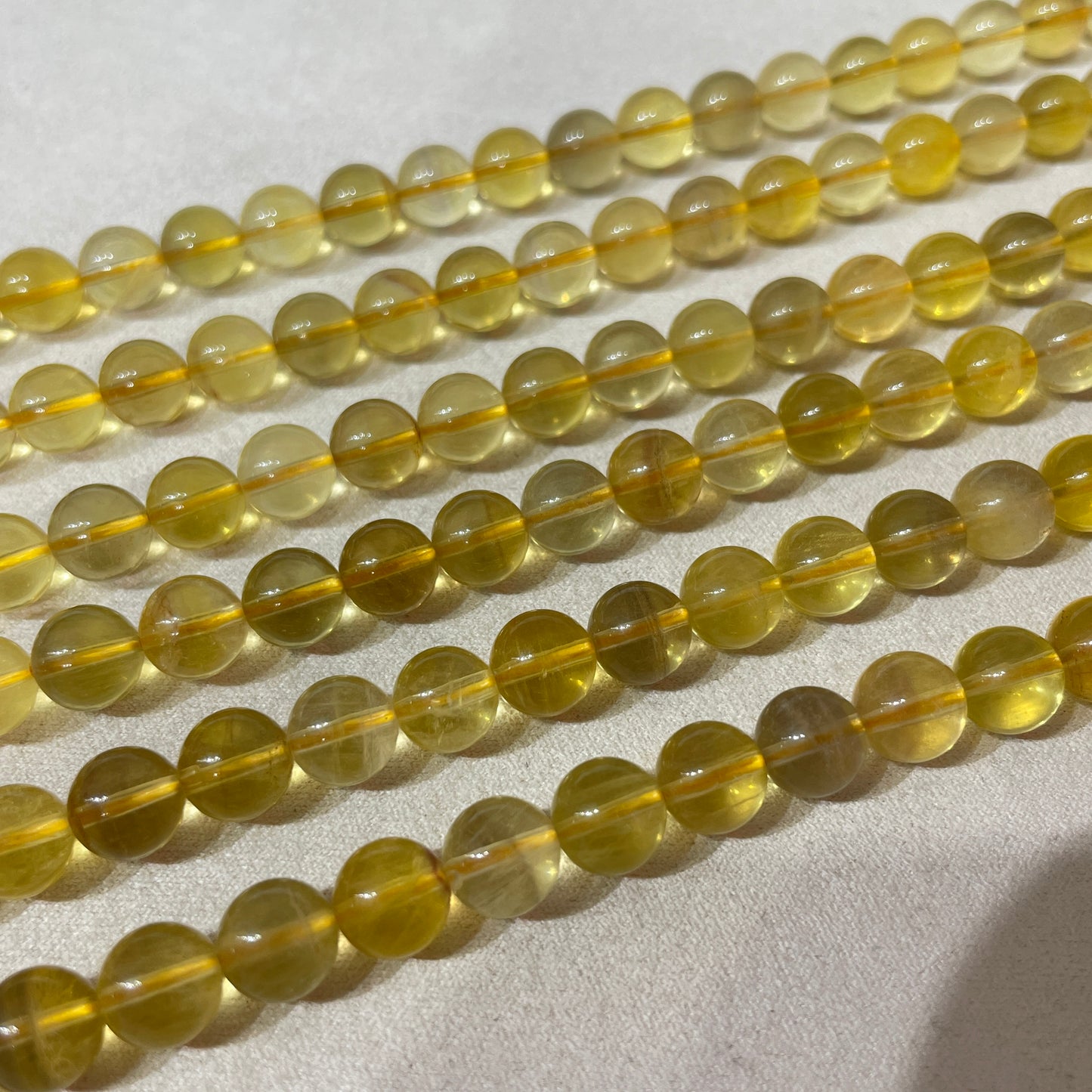 yellow flourite strands 8mm