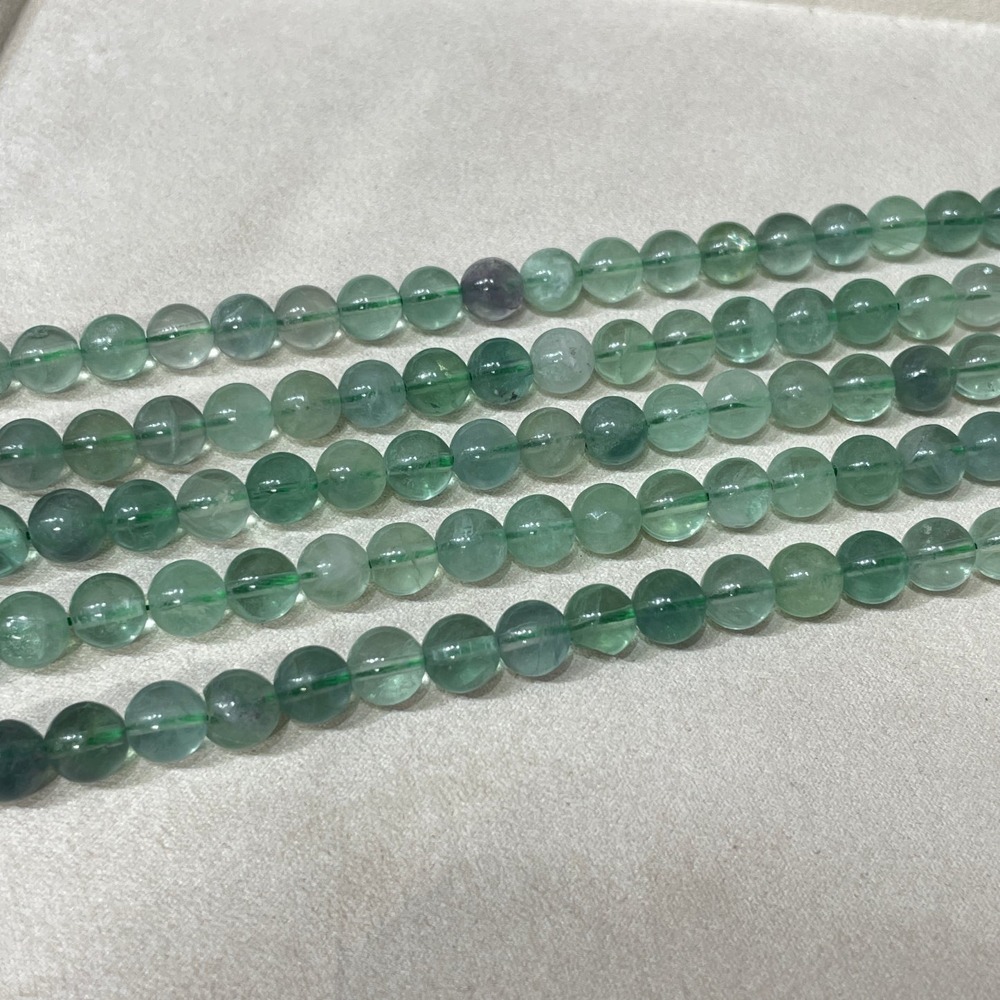 green flourite strands 8mm