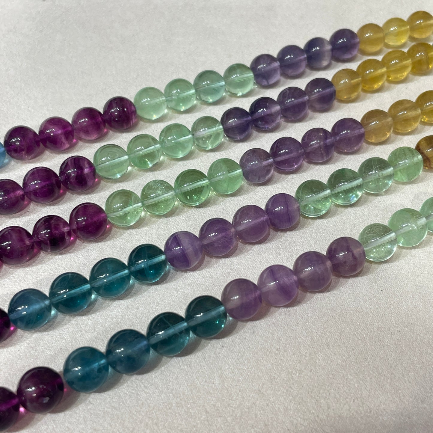 colorful fluorite strands 10mm