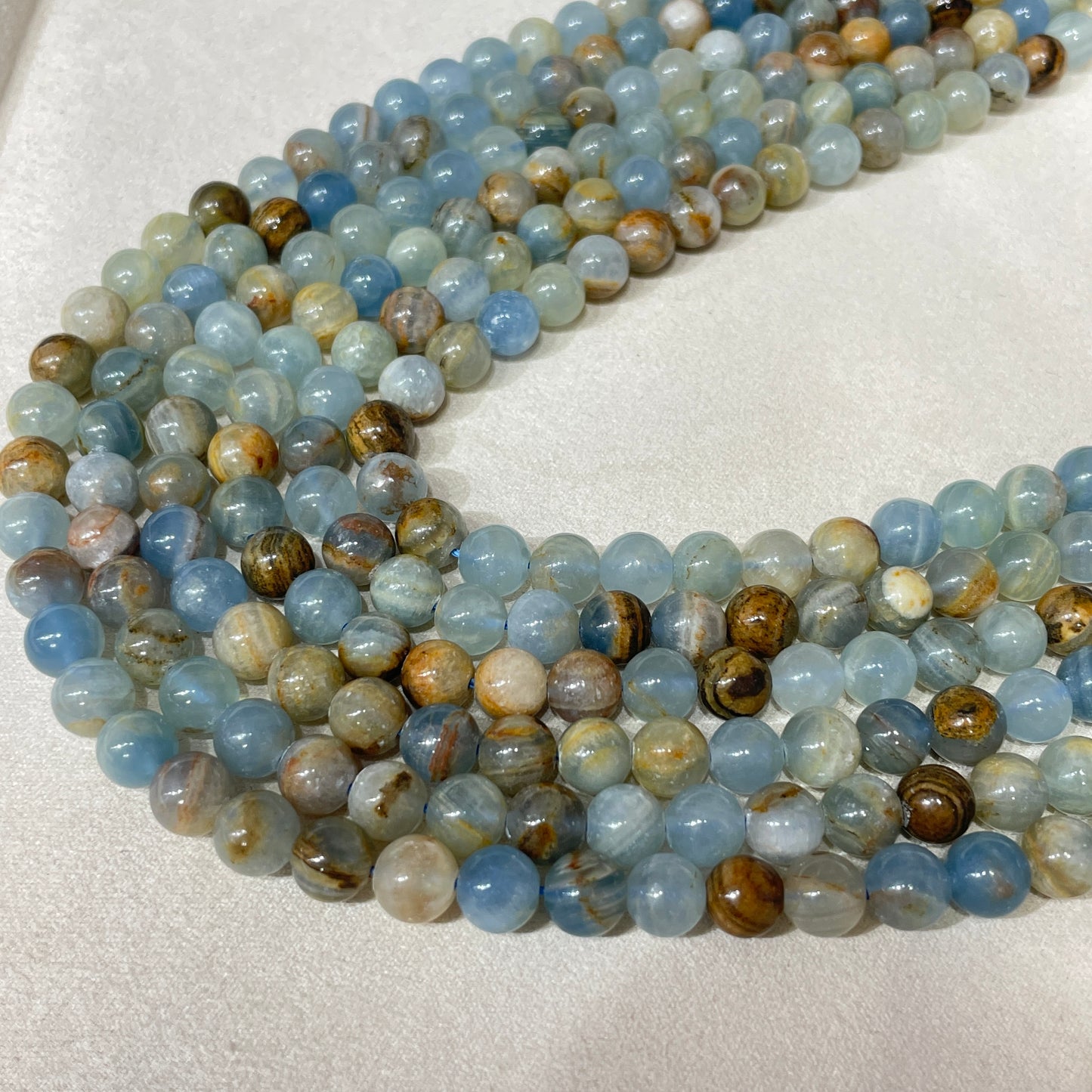 blue onyx strands 8mm