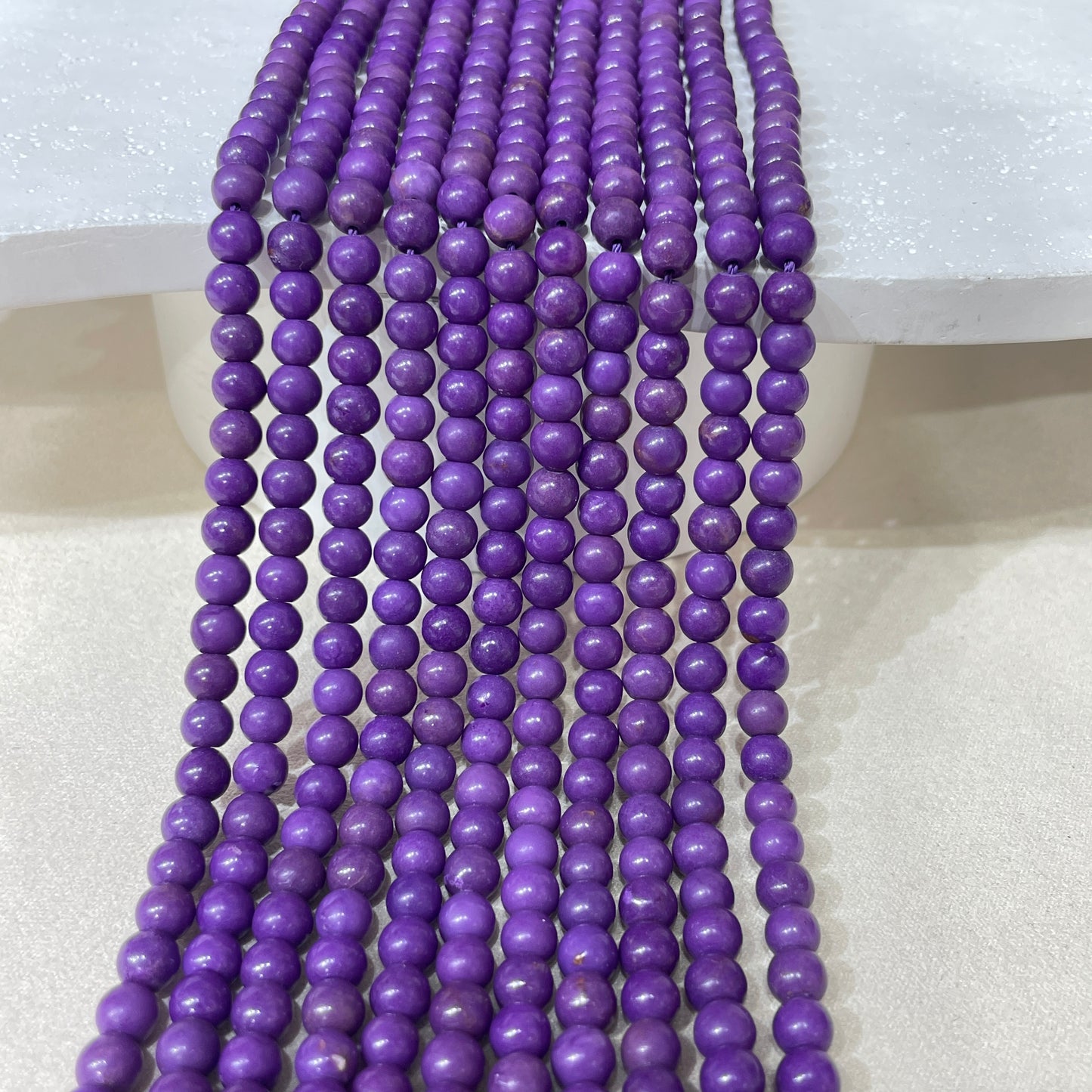 lepidolite strands 6mm