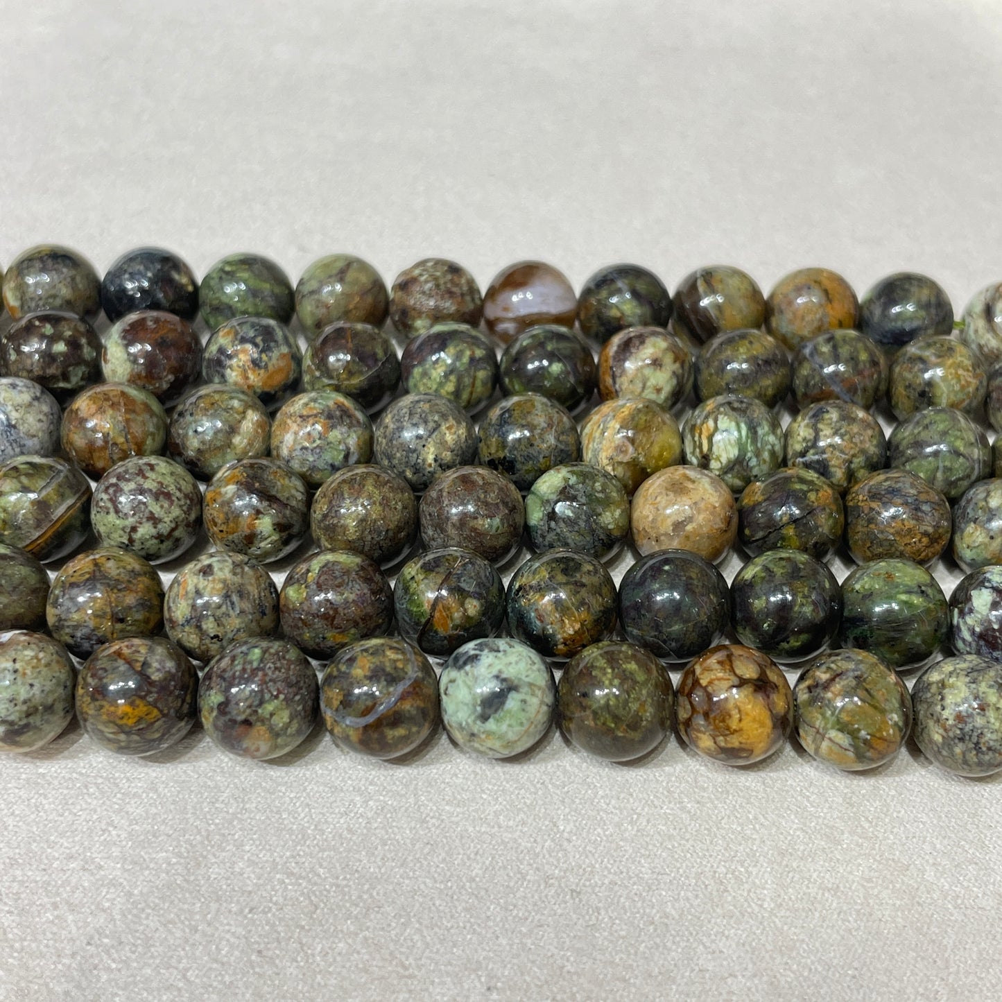 green opal strands 10mm