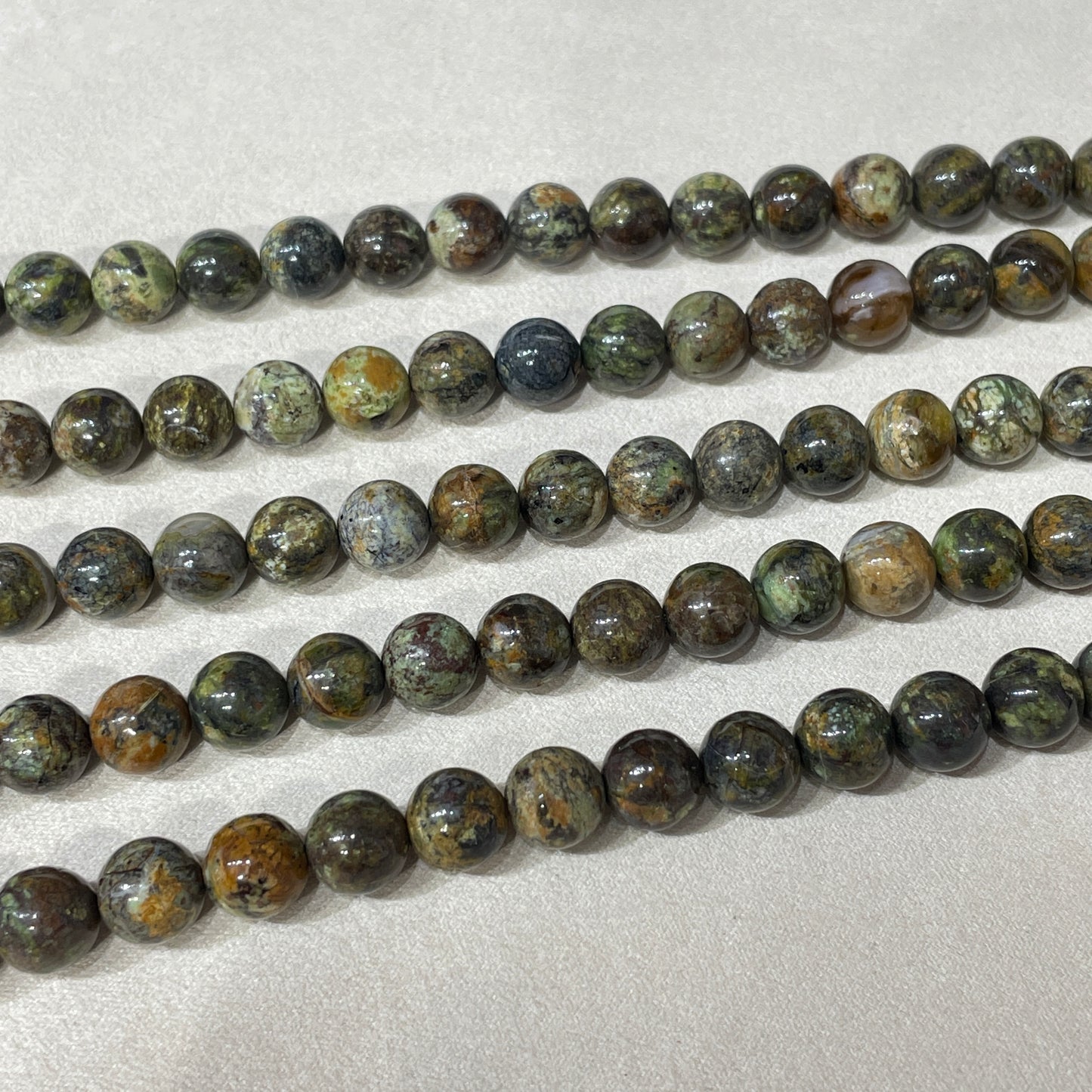 green opal strands 10mm