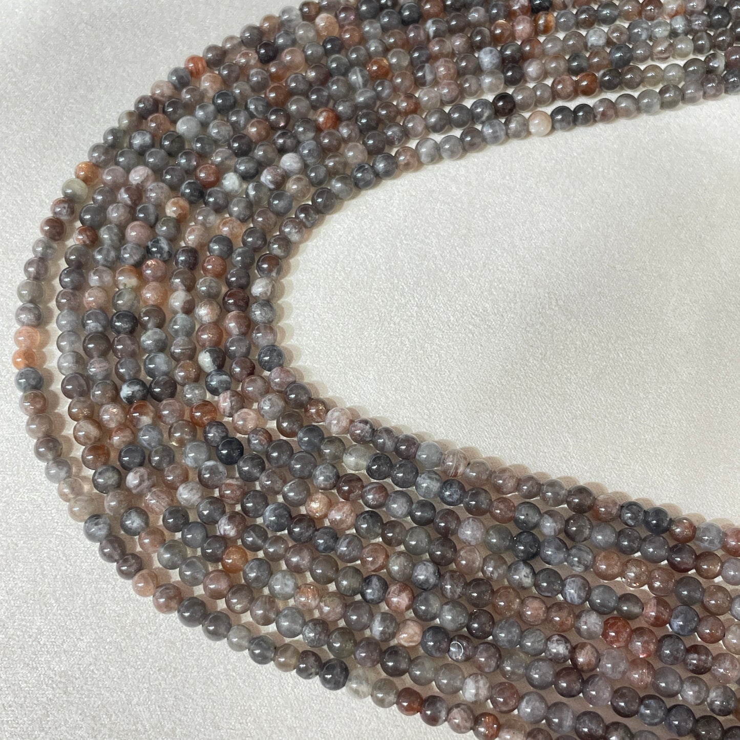 black golden sunstone strands