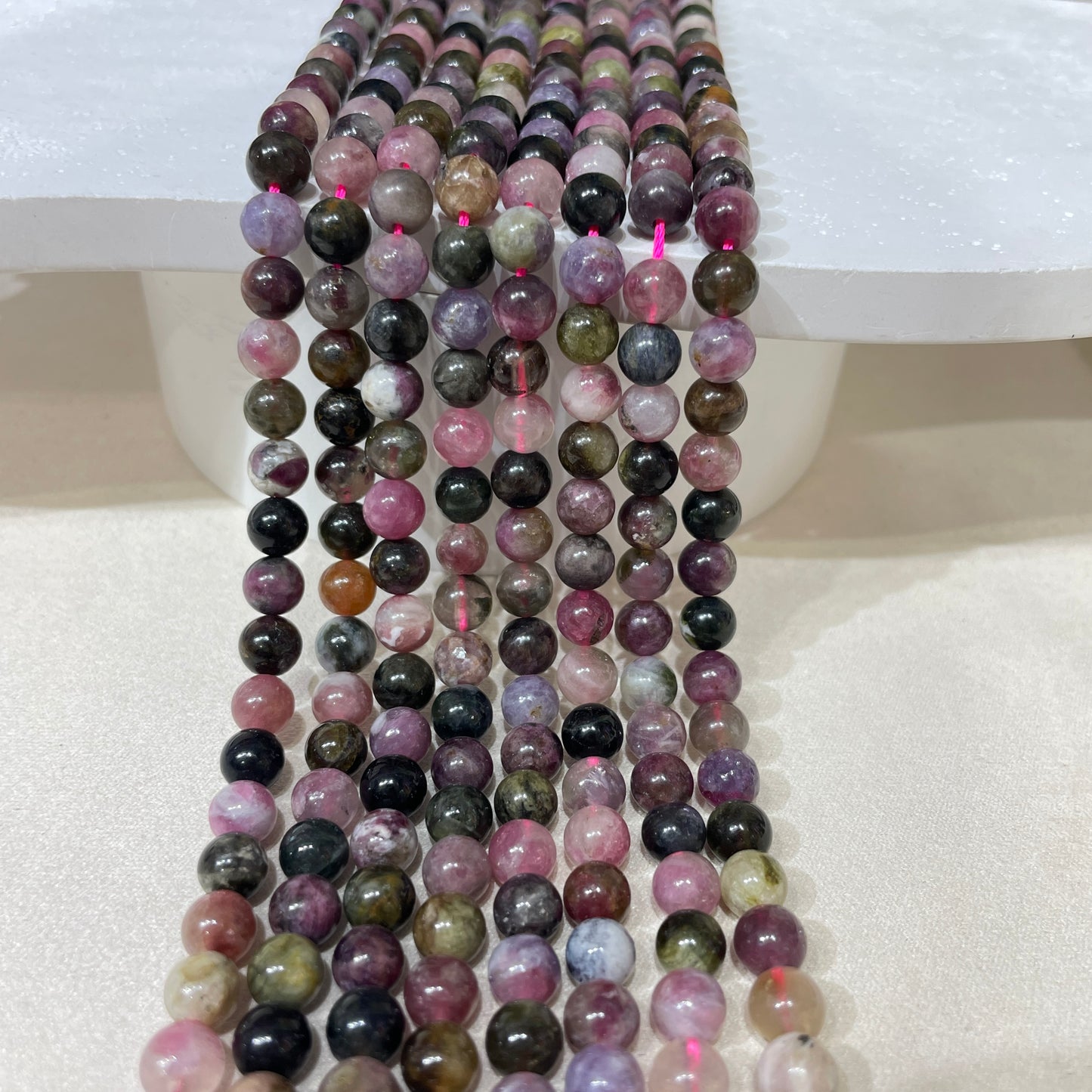 sugar tourmaline strands 8mm