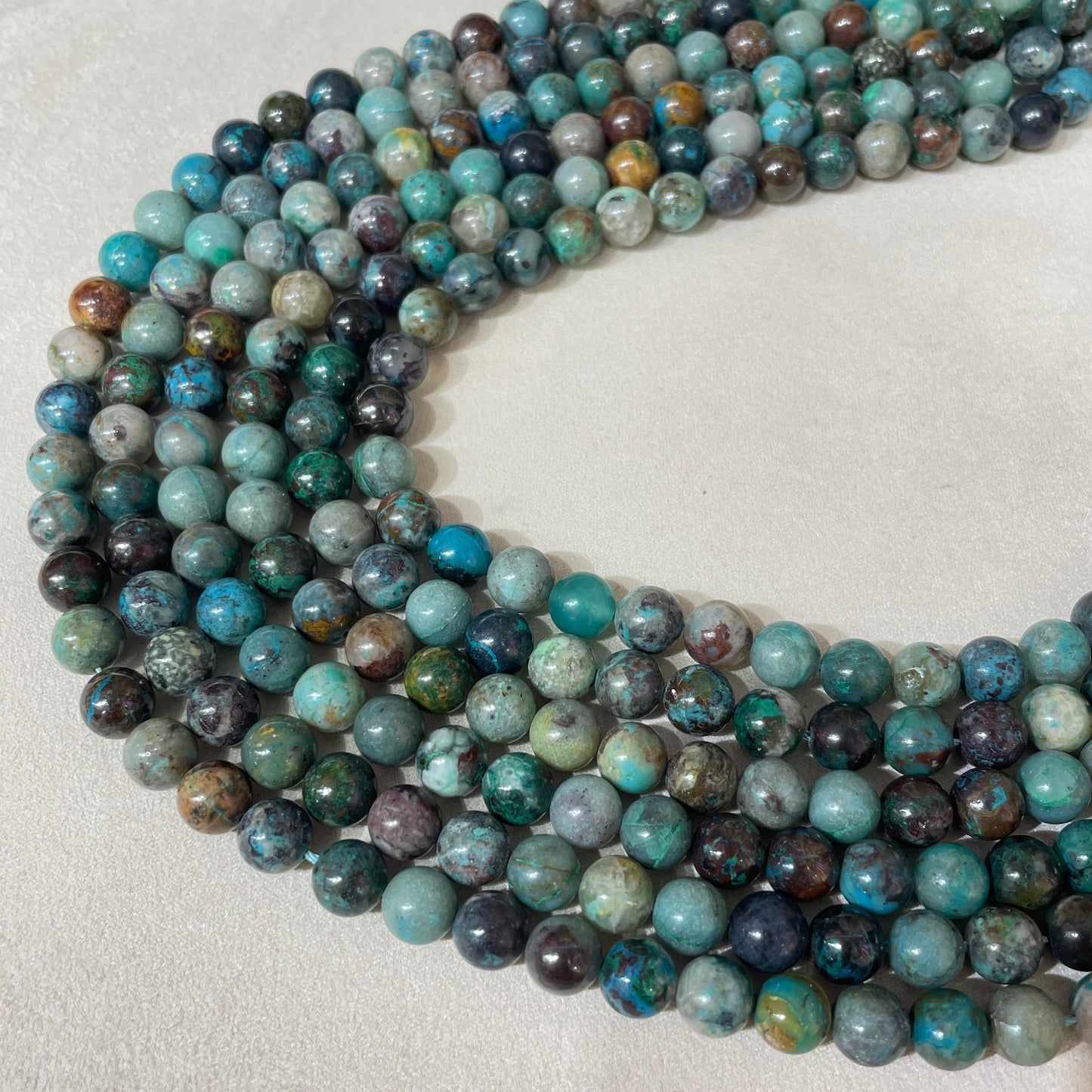 turquoise strands 8mm