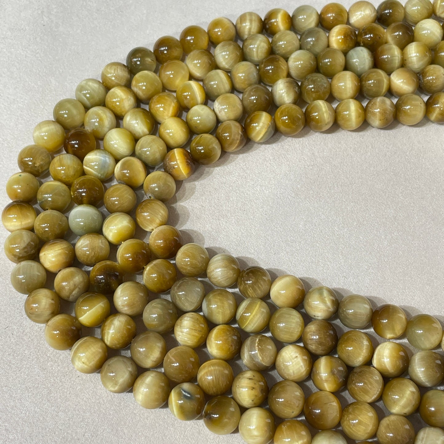 yellow tiger eyes 10mm