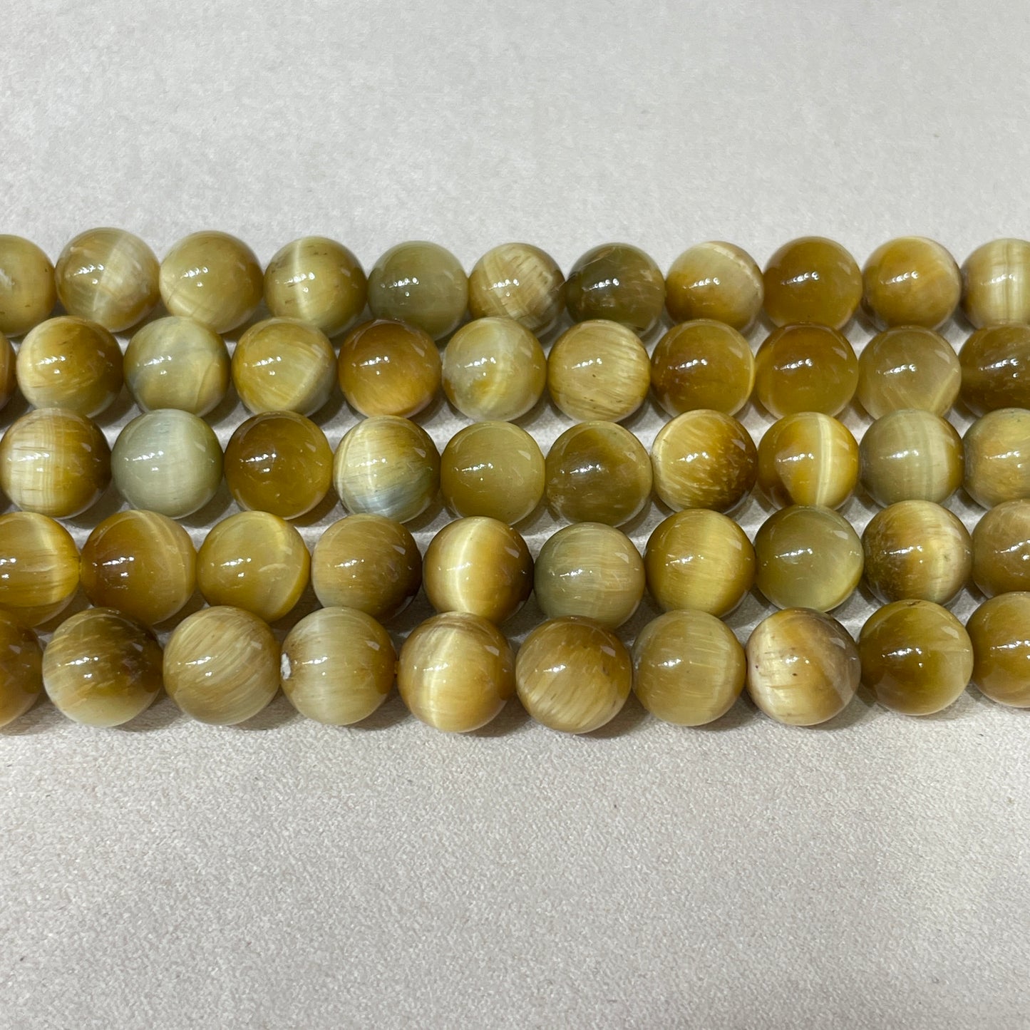 yellow tiger eyes 10mm