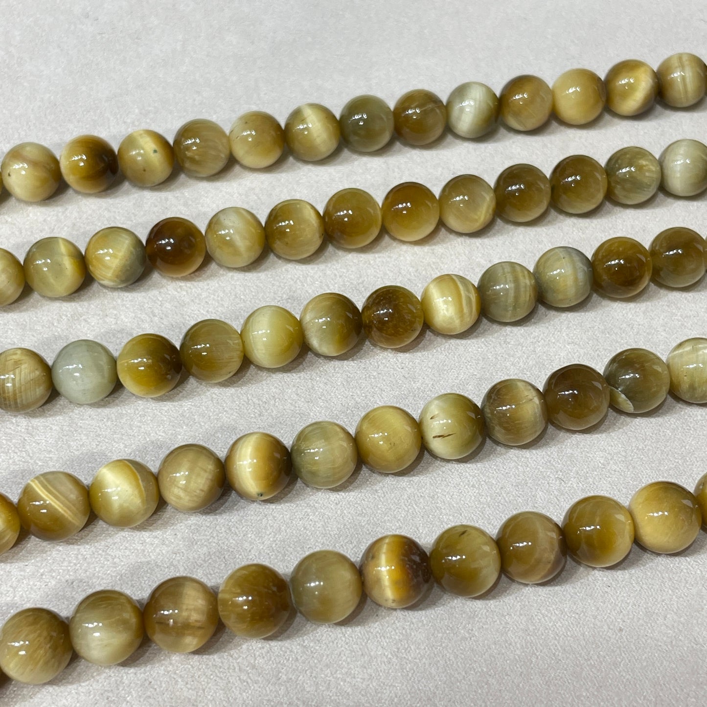 yellow tiger eyes 10mm