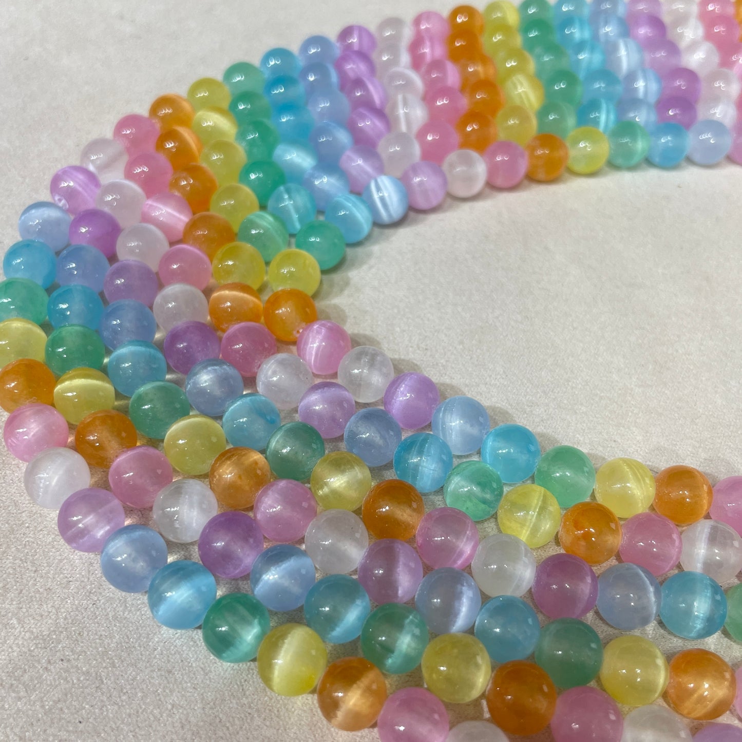 colorful selenite strands