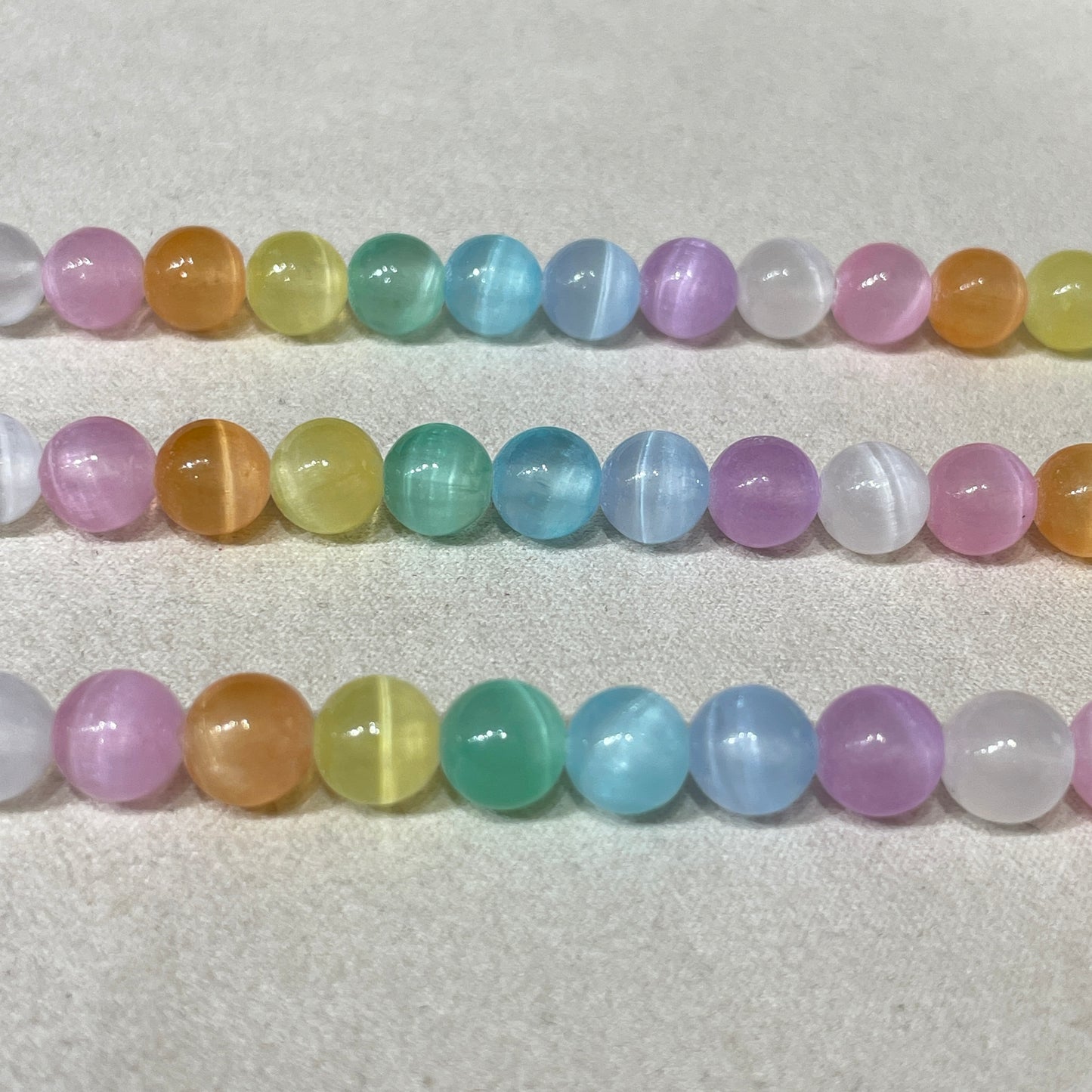 colorful selenite strands