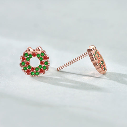 S925 silver Christmas earrings wholesale
