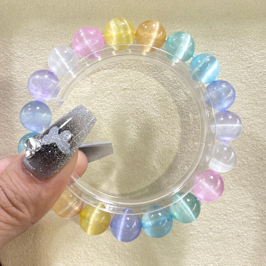 aura selenite bracelet 10mm