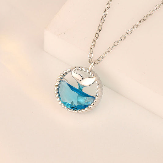 Silver 925 sterling silver mermaid tail necklace pendants