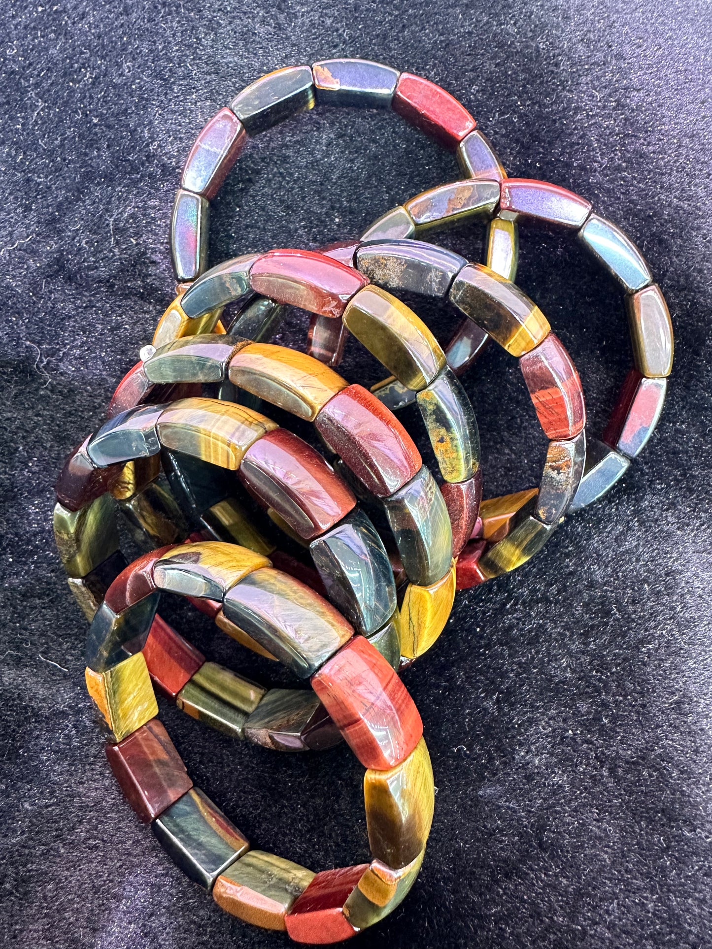 colorful tiger eye bangle