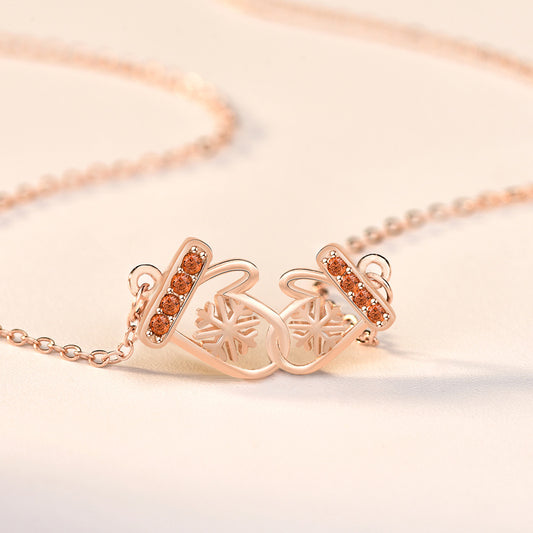 S925 silver snowflake glove pendant pendants