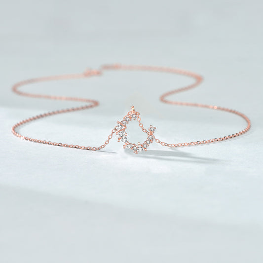 S925 Sterling Silver Moon Necklace pendants