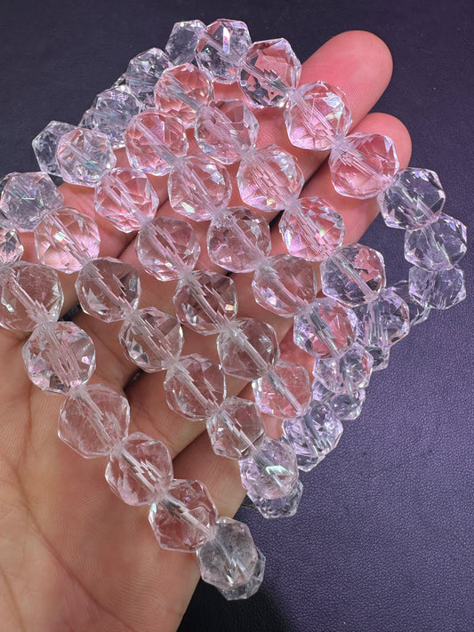 Clear quartz faceted bracelets 12mm