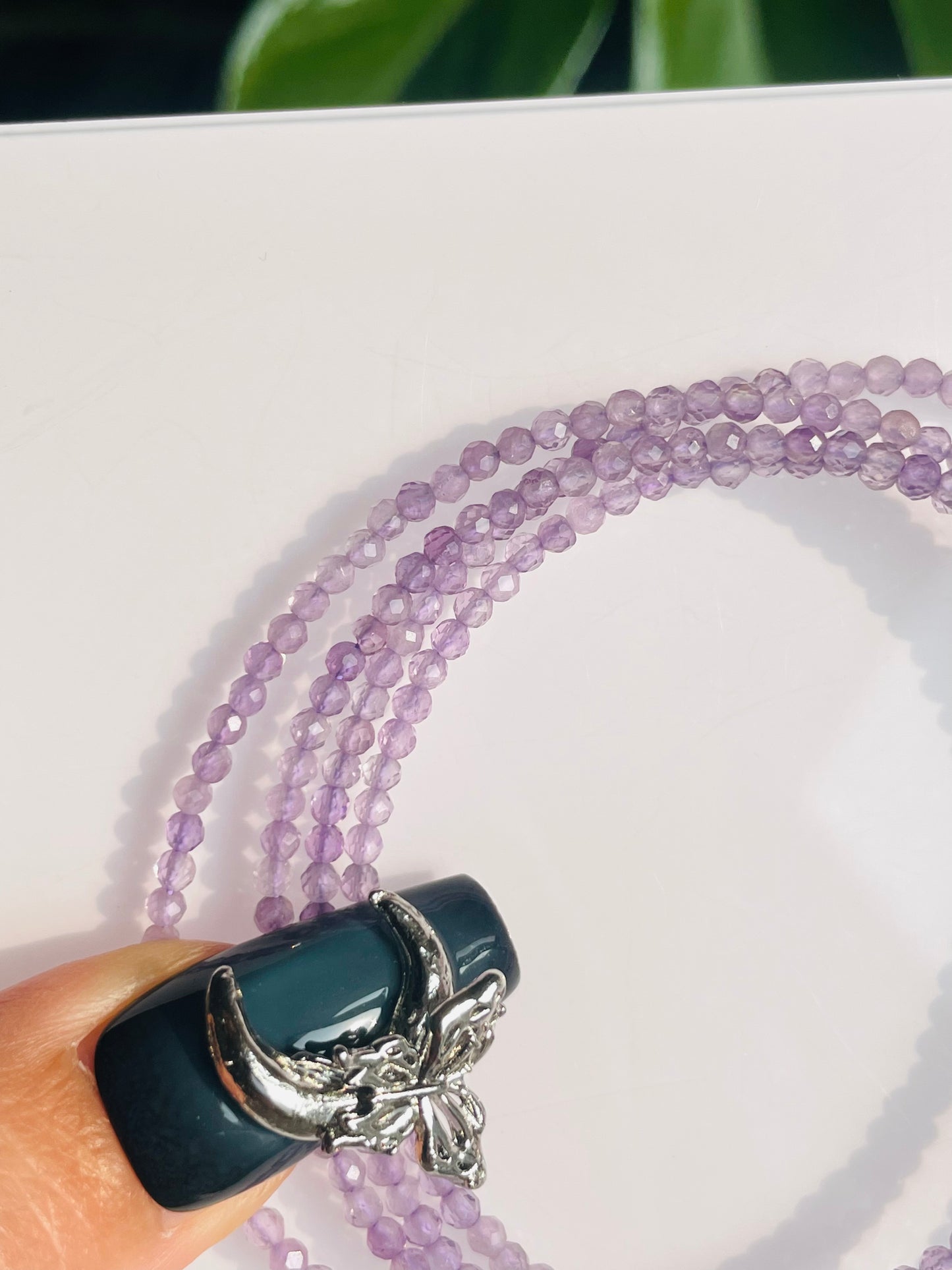 4 wraps lavender amethyst magnetic bracelet