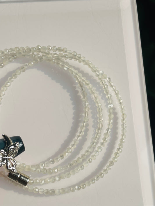 4 wraps white moonstone magnetic bracelet
