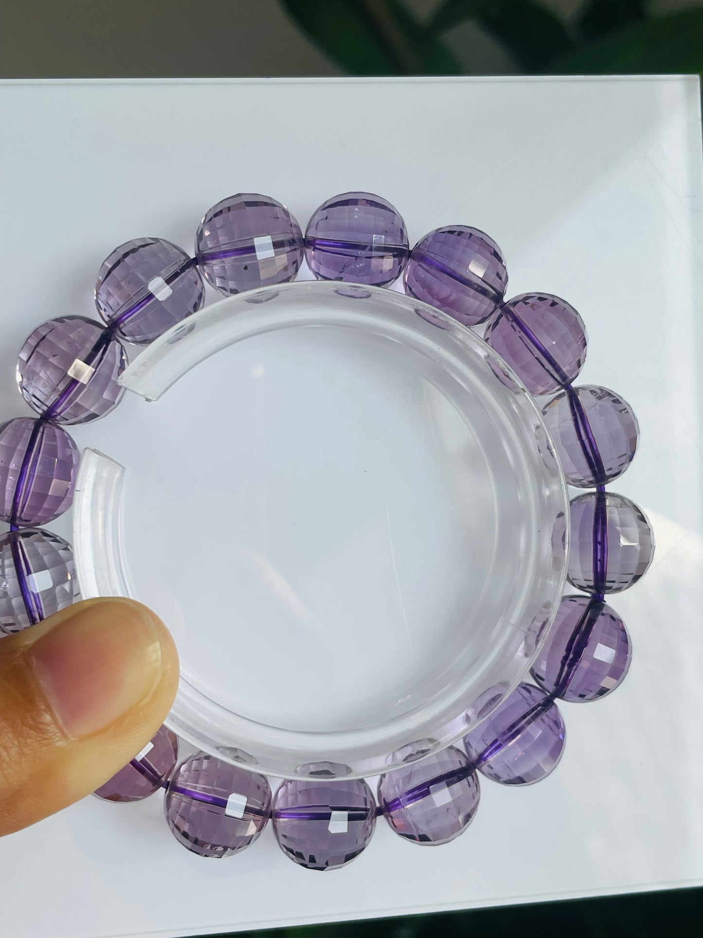 disco cut  amethyst 12mm