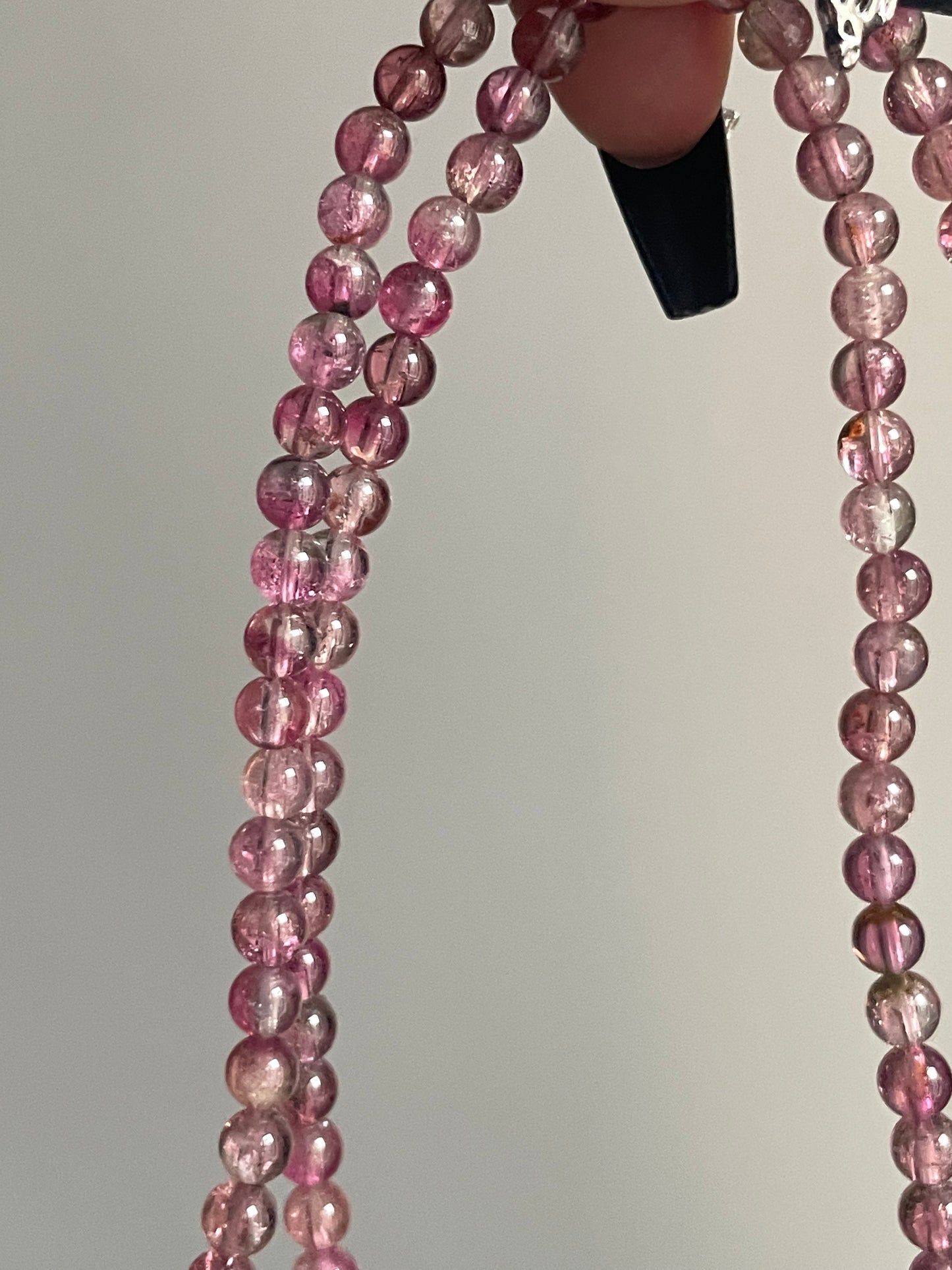 pink tourmaline 3 wraps 4.6mm bracelet
