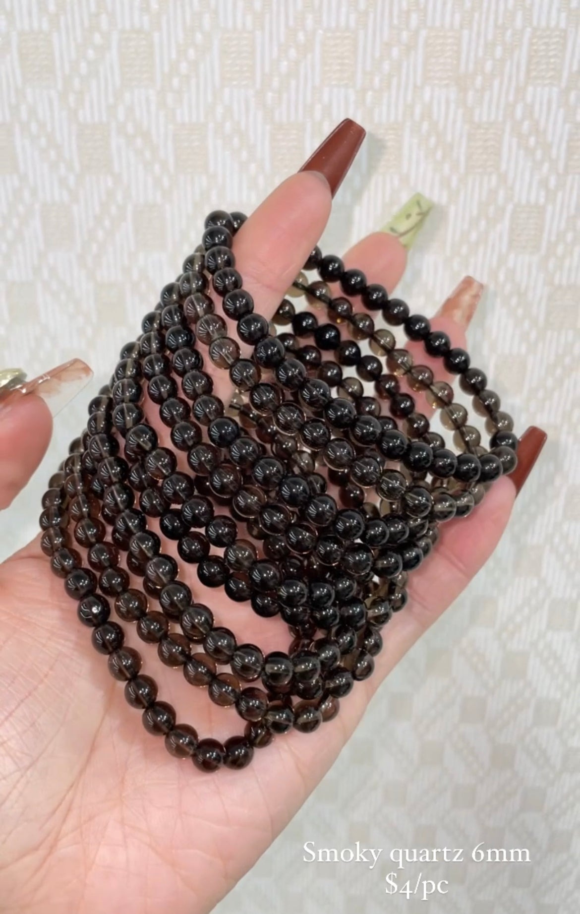 smoky quartz bracelet 6mm