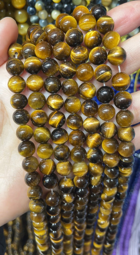 natural yellow tiger eye srtand