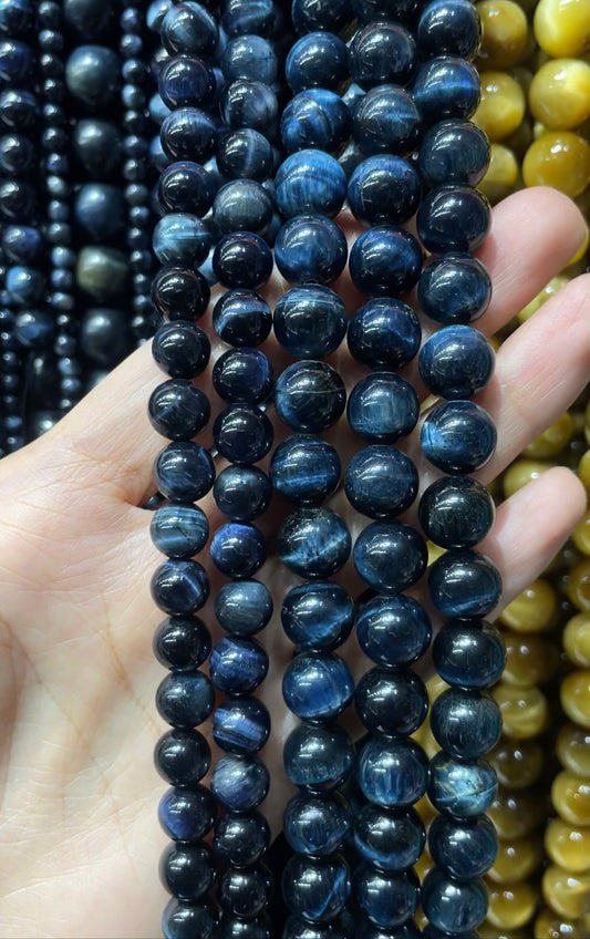 natural blue tiger eye strand