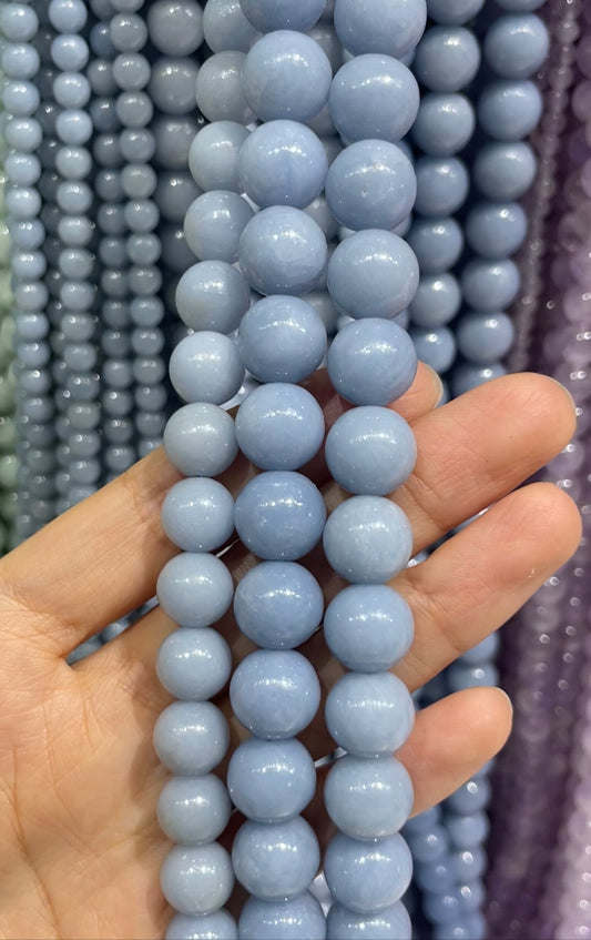 natural blue angelite strand