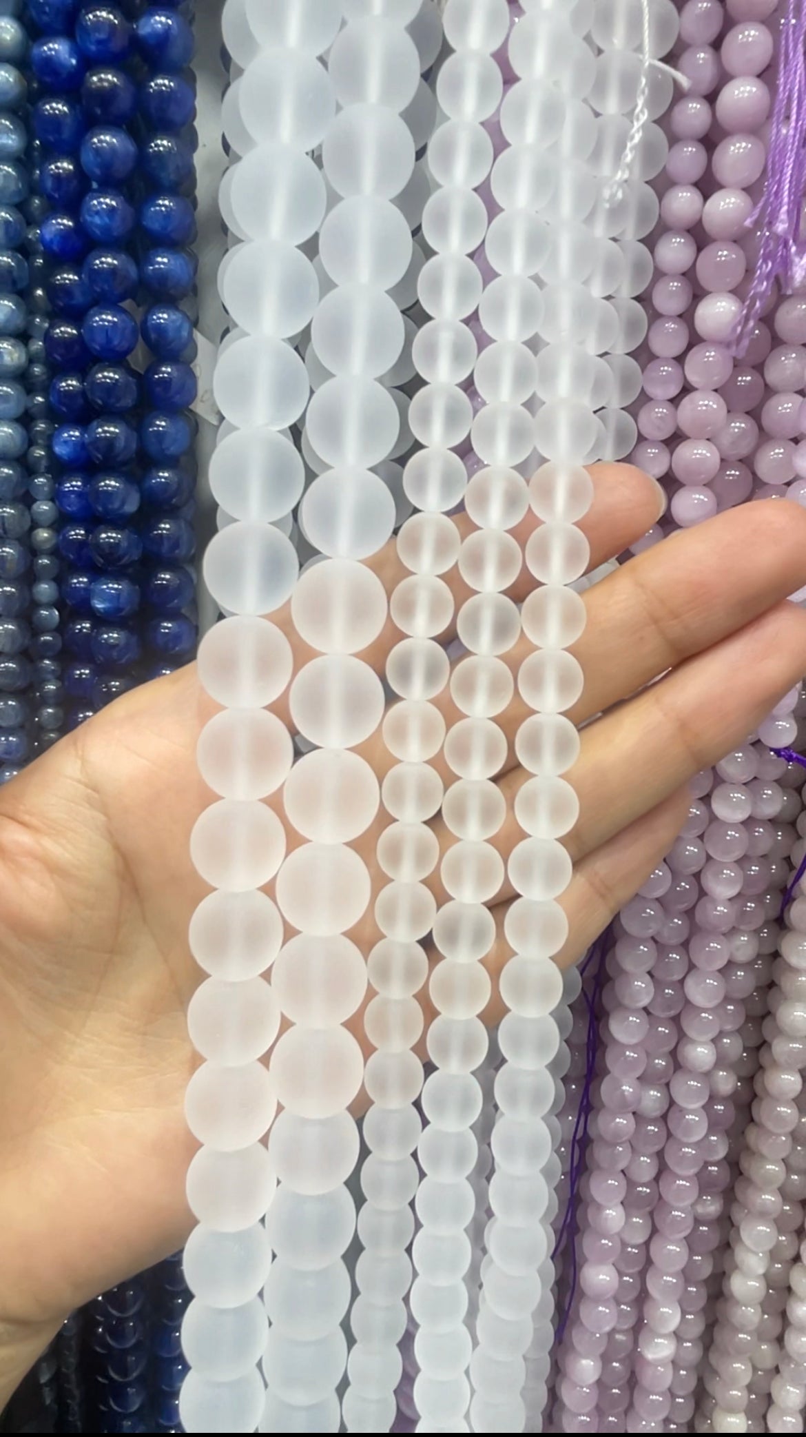 mate natural clear quartz strand