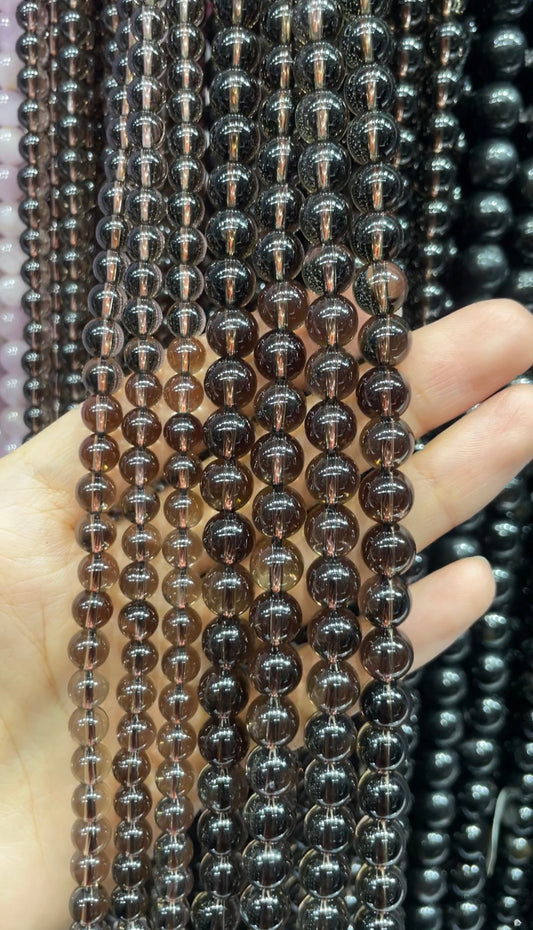 natural smoky quartz strand