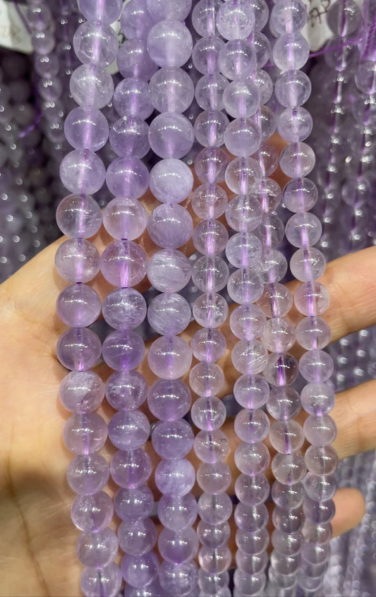 natural lavender amethyst strand