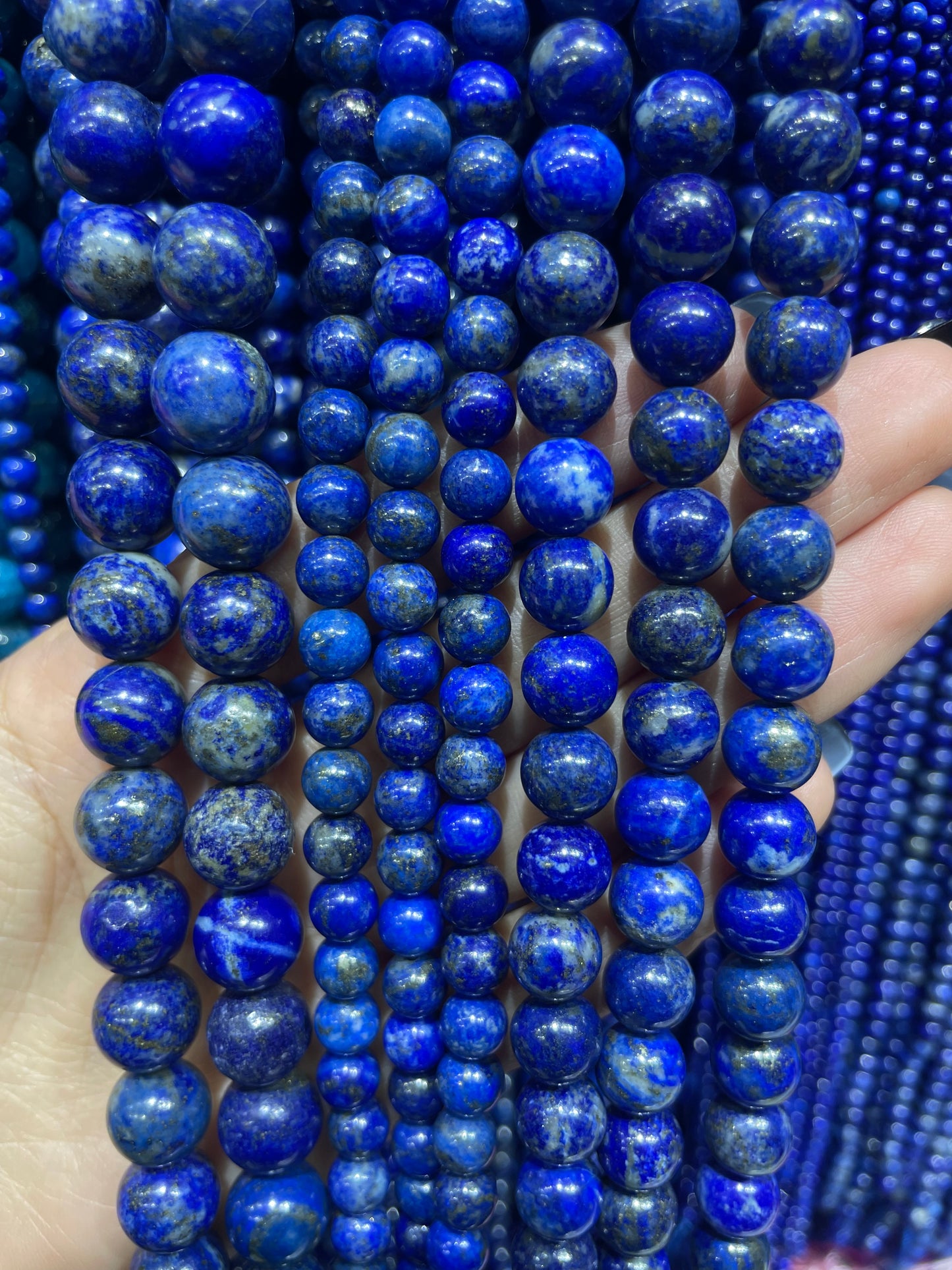 natural lapis lazuli strand