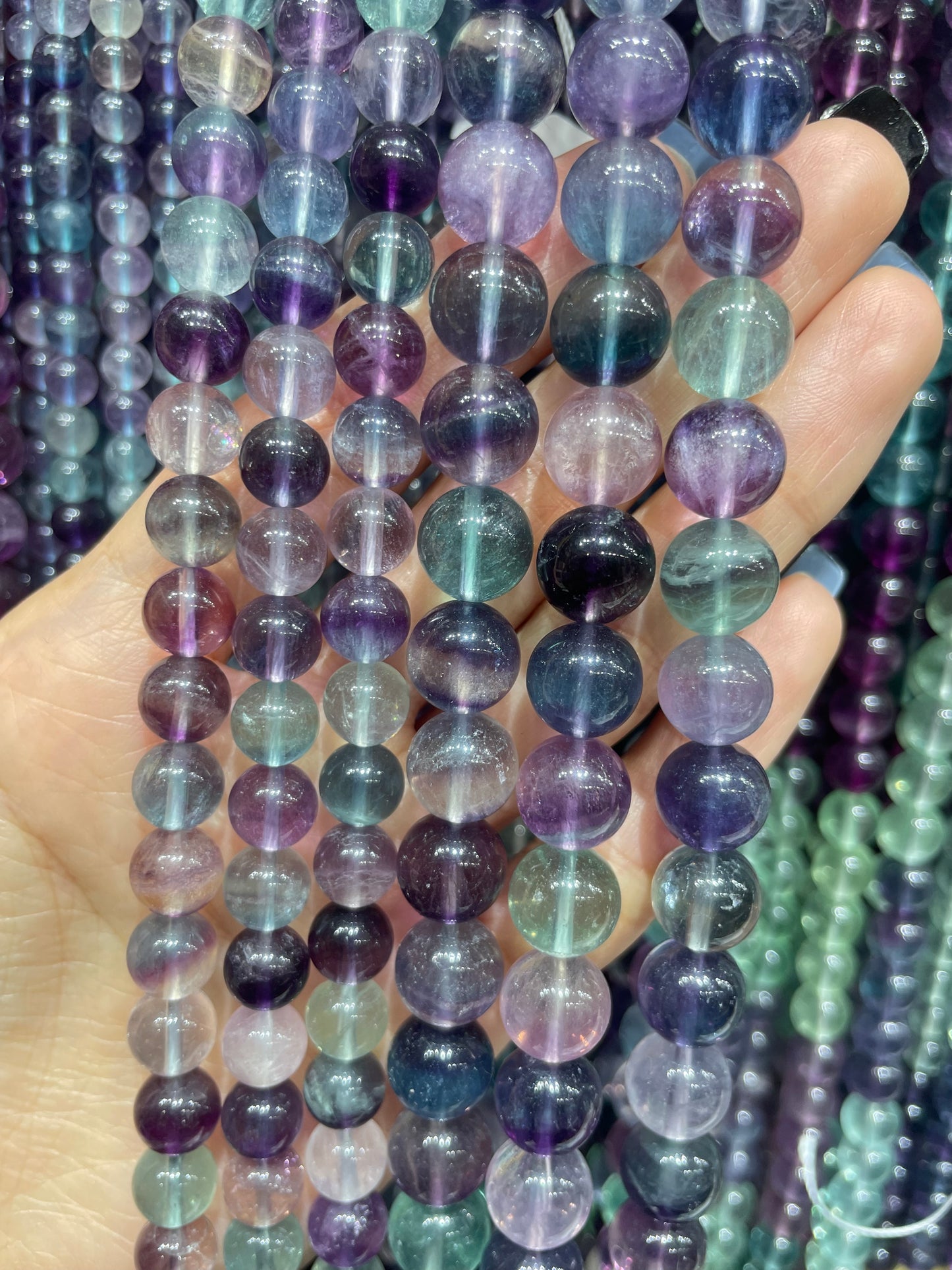 nice quality multiple fluorite strand