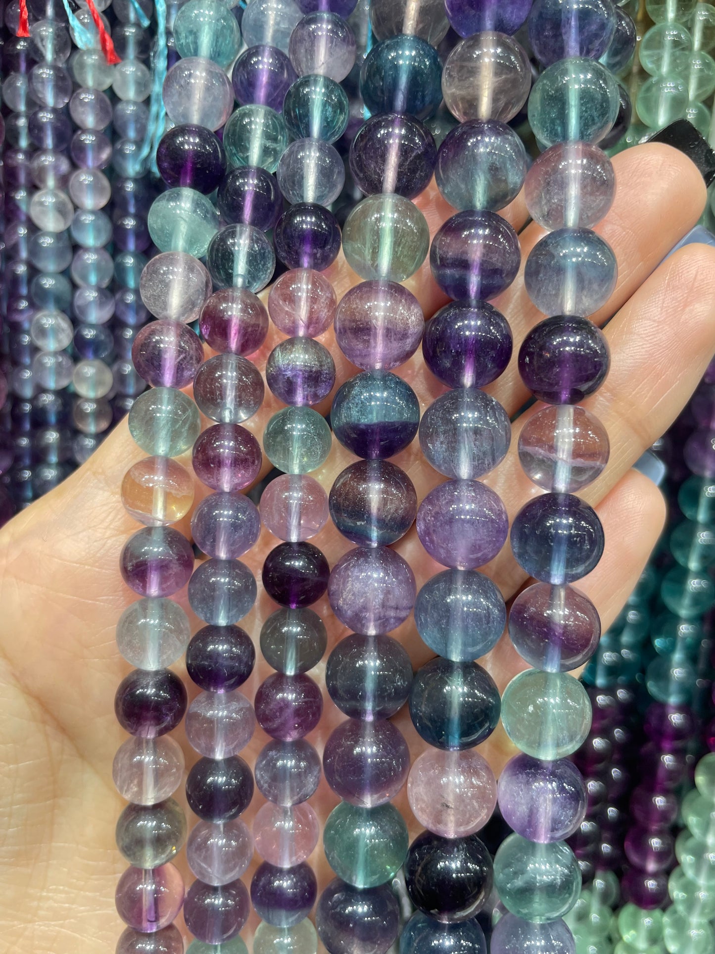 nice quality multiple fluorite strand