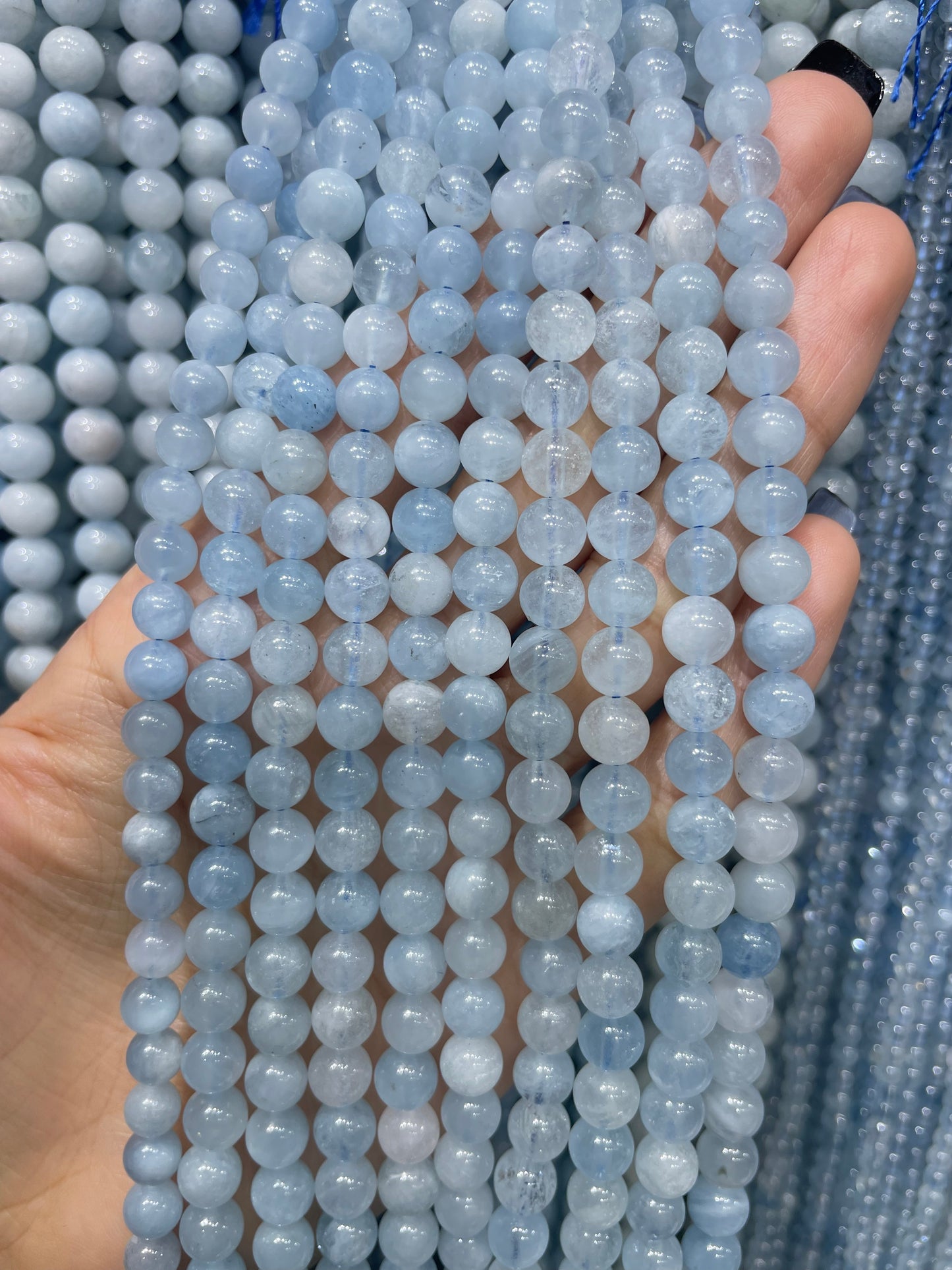 natural aquamarine strand