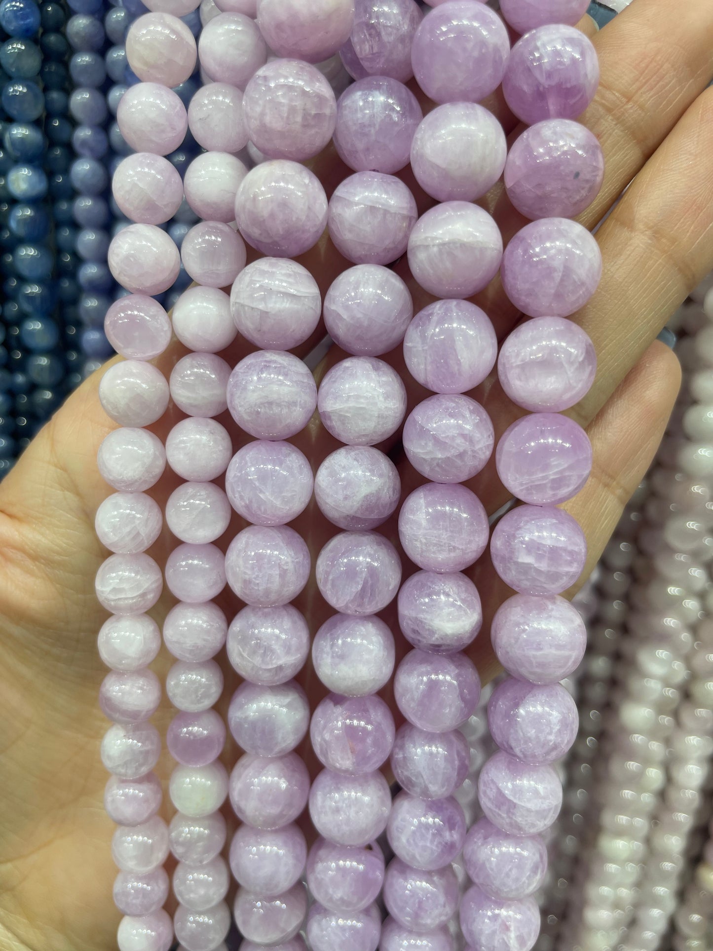 natural kunzite strand
