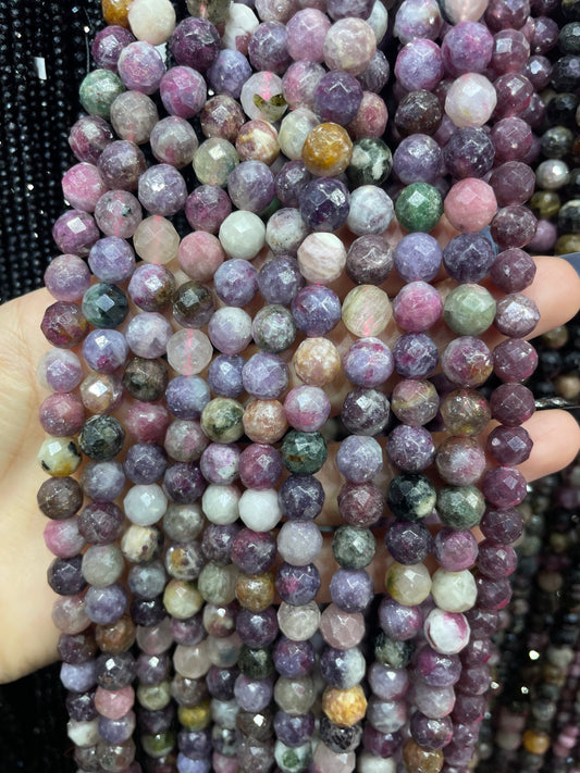faceted unicorn stone strand 8mm
