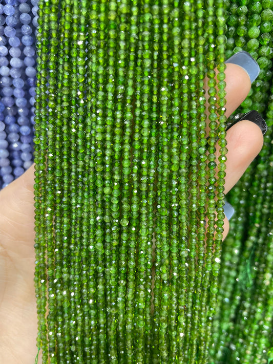 high quality natural faceted diopside strand