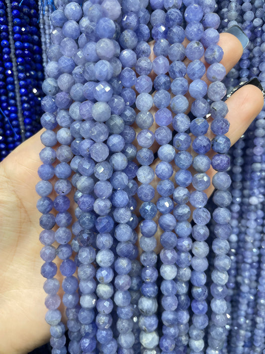 high quality faceted tanzanite strand