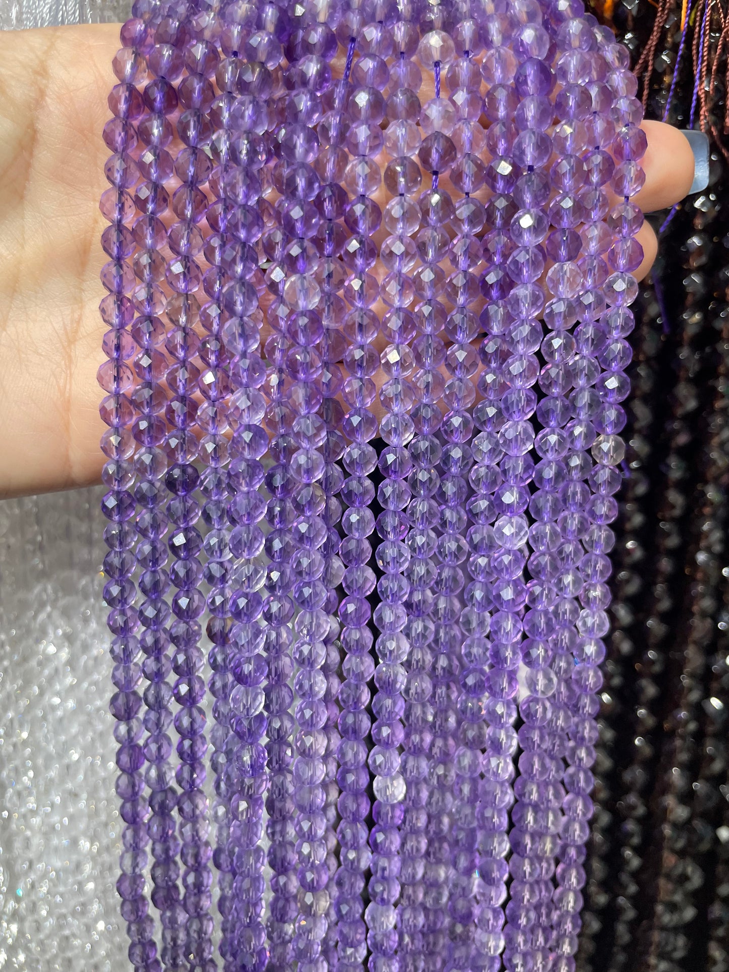 faceted amethyst 5mm